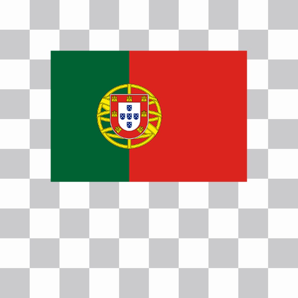 Sticker of Portugal flag to add on your photos ..