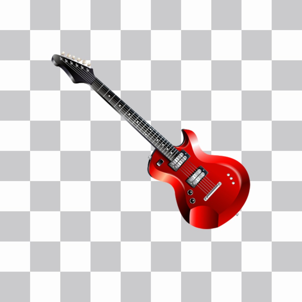 An electric guitar to put on your photos with this sticker ..