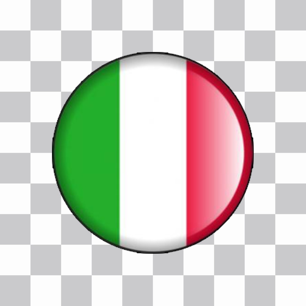 Button of flag of Italy with which you can decorate your images online ..