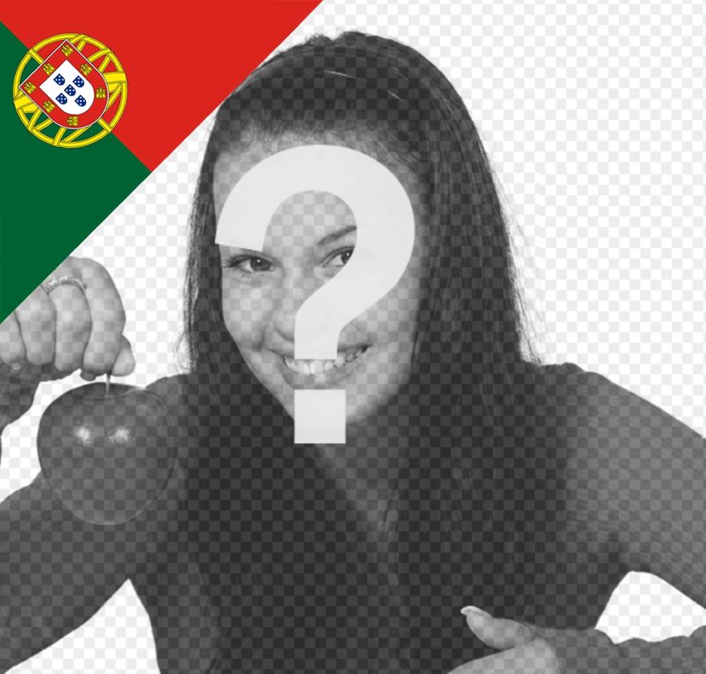 The flag of Portugal in the corner of your photo with this effect ..