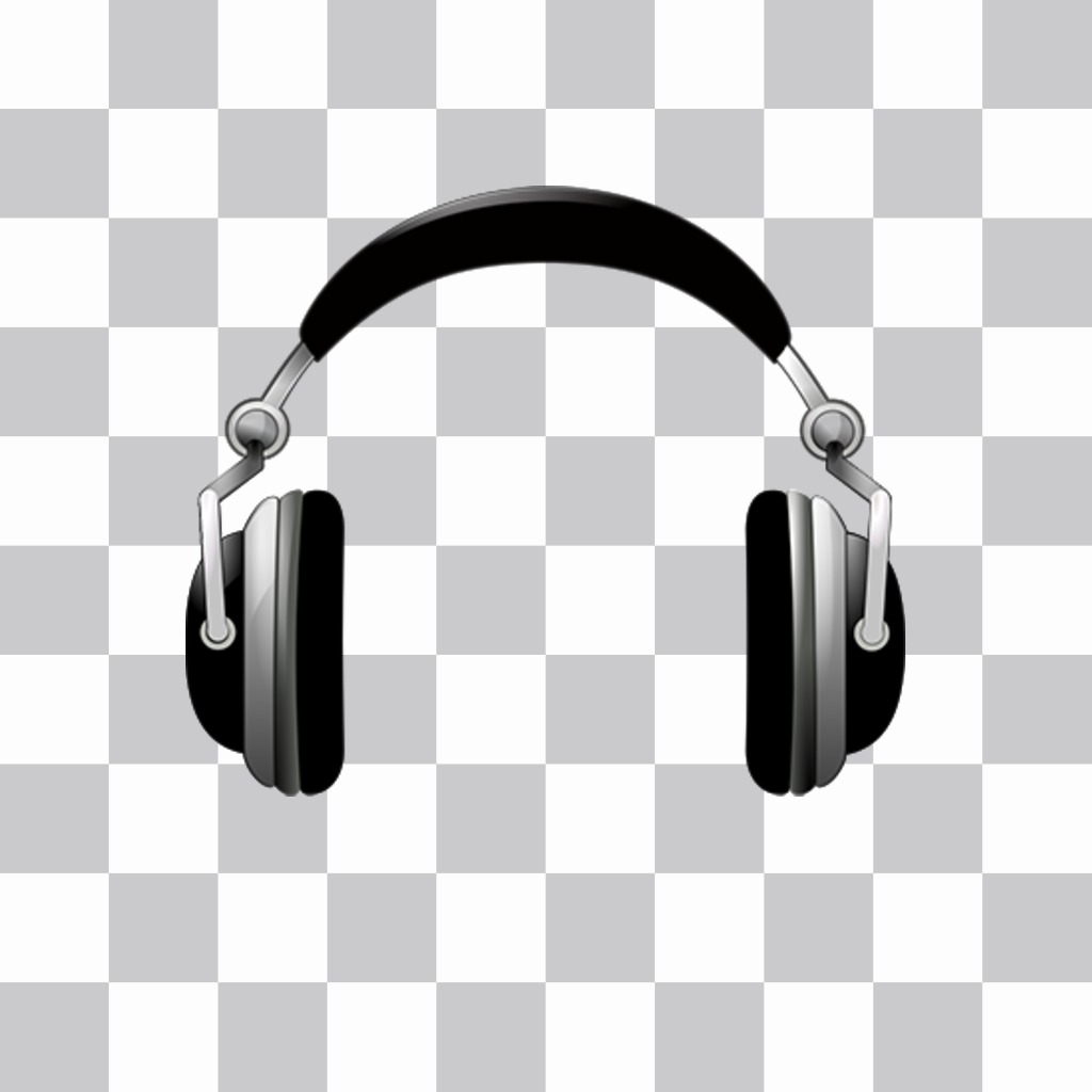 Sticker of DJ headphones that you can put on your photos