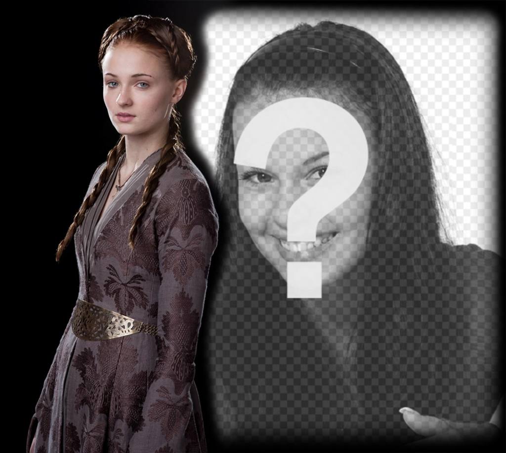 Editable photo effect to put your photo next to Sansa Stark ..