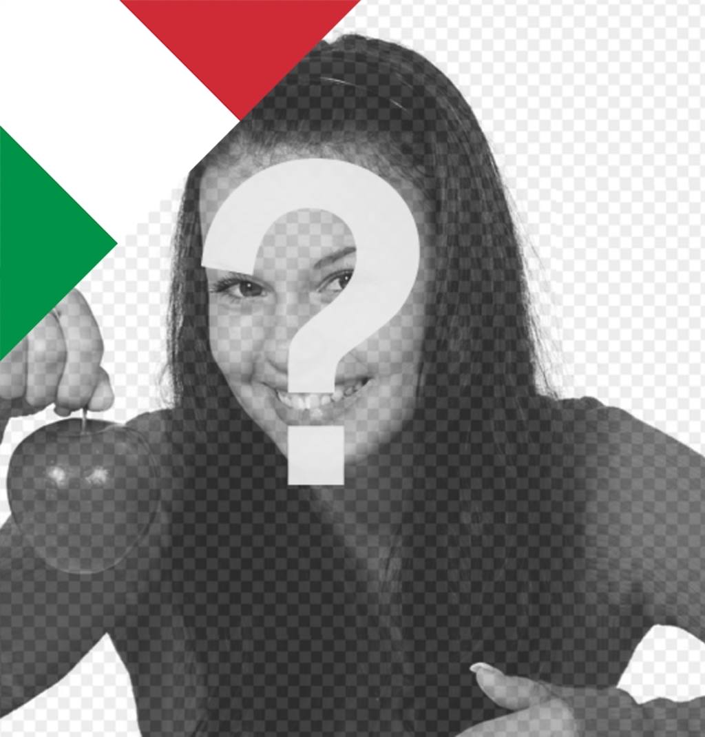 Italian flag in the corner of your photos with this online effect ..