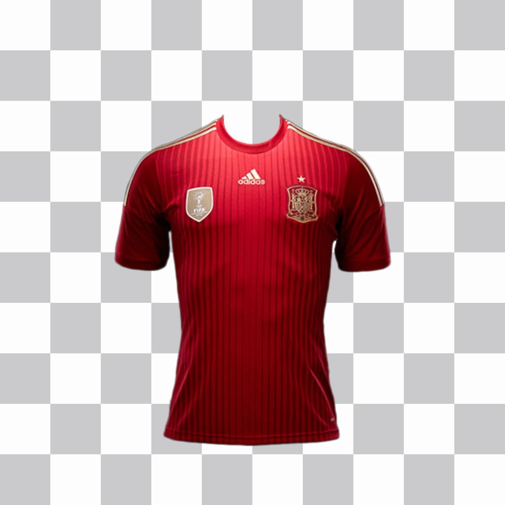 Photo effect with the shirt of Spain selection for your photos ..