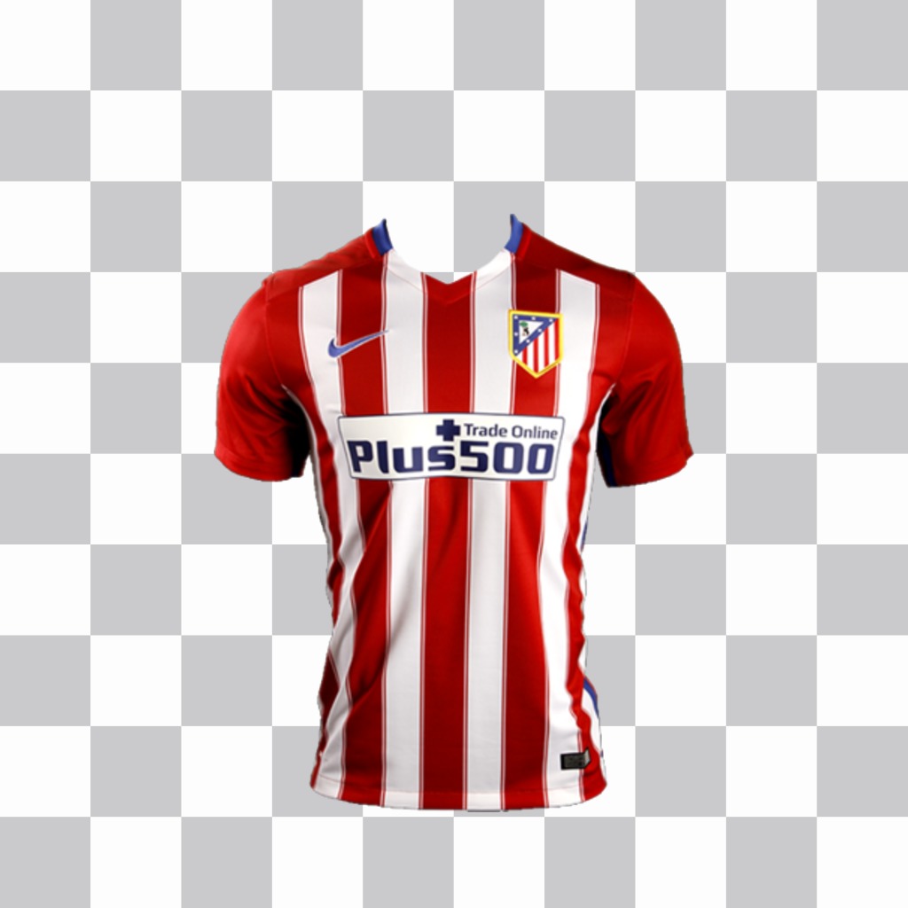 Paste the shirt of Atletico Madrid on your photos as a sticker ..