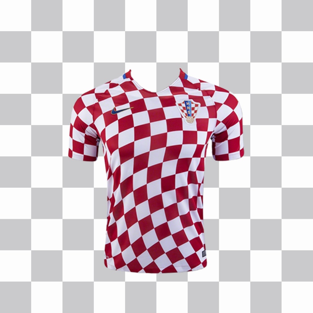 Shirt of Croatia soccer selection to paste on your photos ..