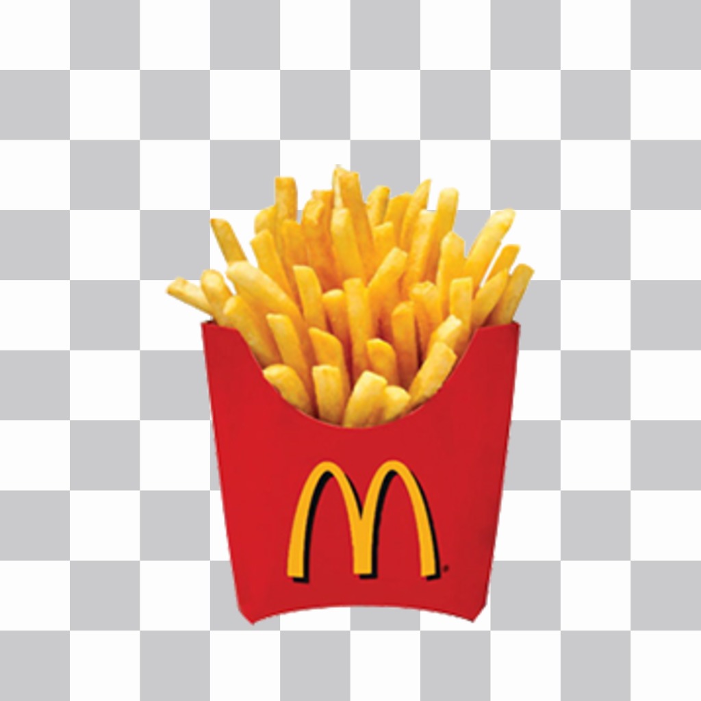 Decorative sticker to paste the McDonalds potatoes on your pictures ..