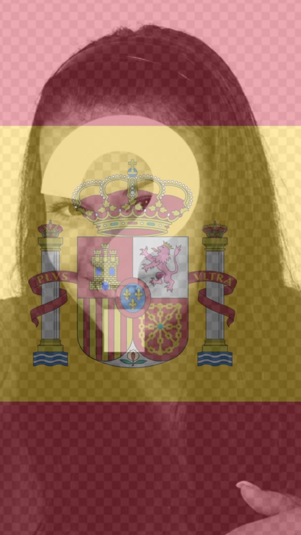 Spain flag to add your photo and use as background on your mobile ..