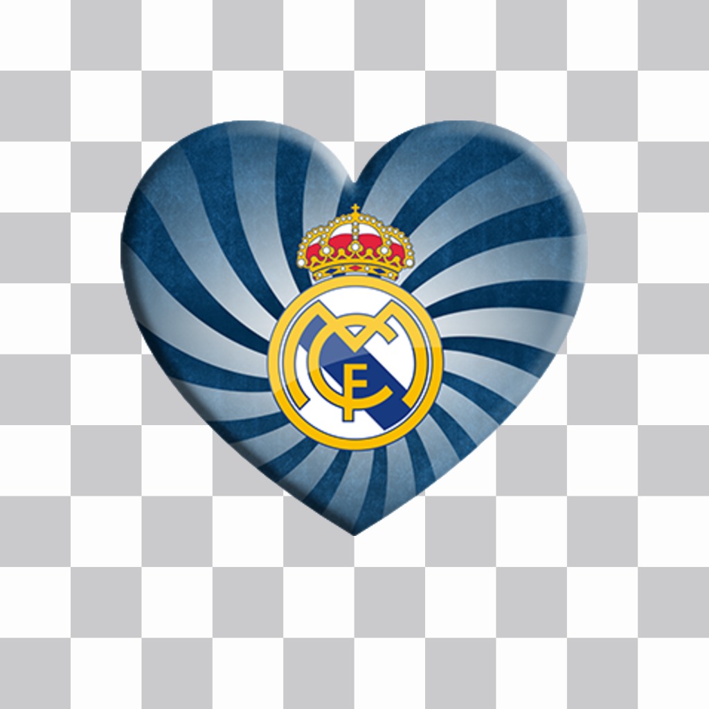 Heart with Real Madrid shield to paste on your photo for free ..