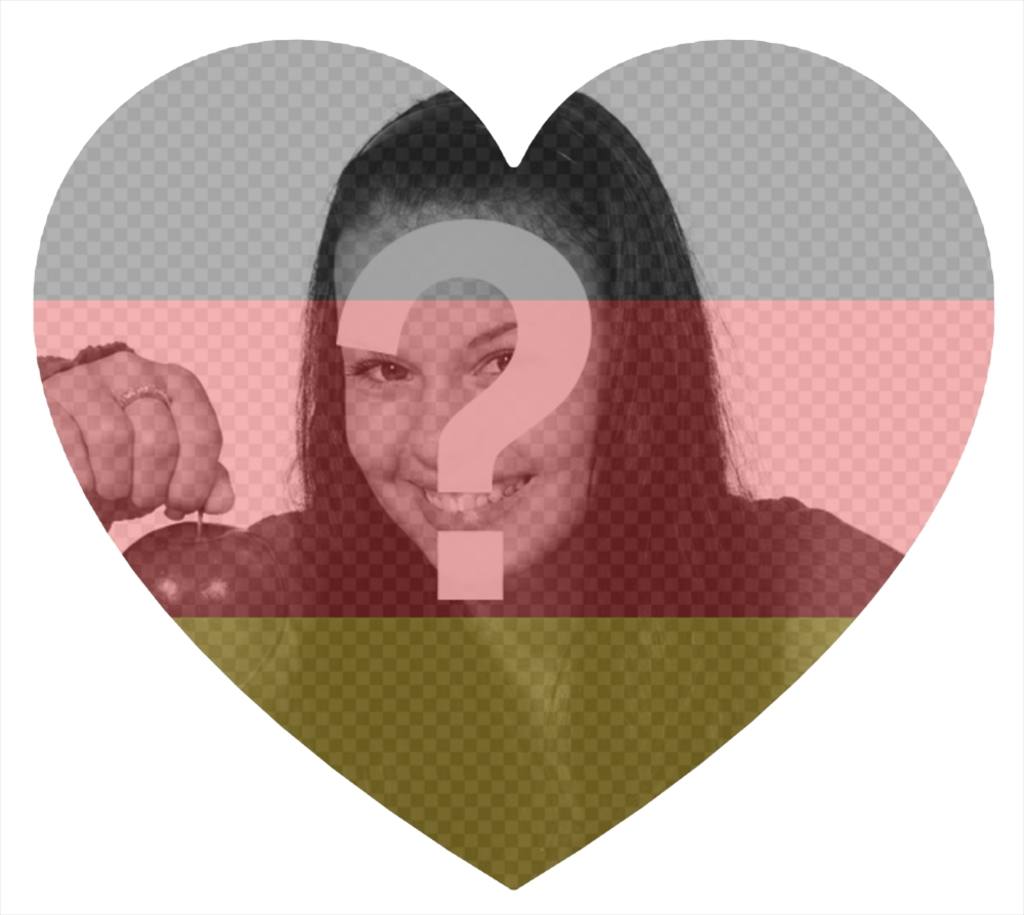 Effect for your photo and add the flag of Germany heart-shaped ..