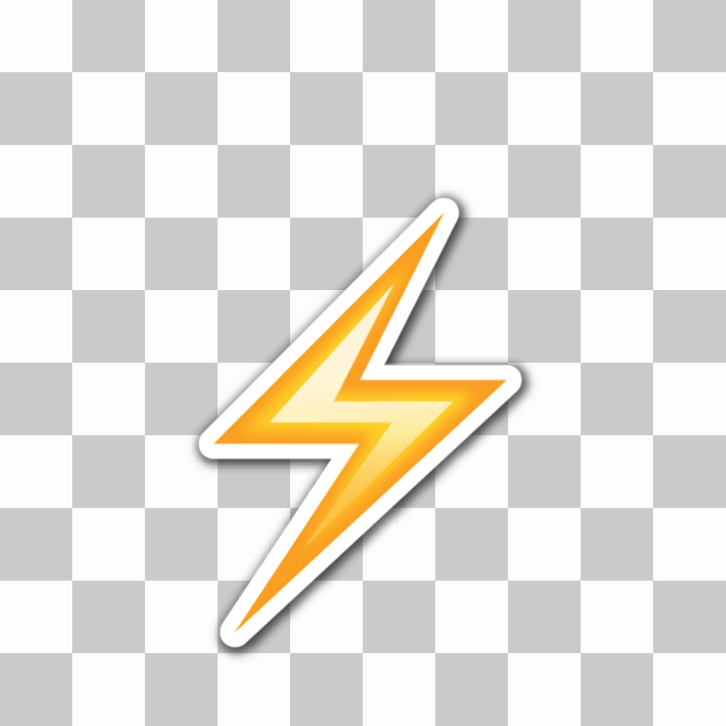 Paste a lightning on your photos as a decorative sticker with this effect