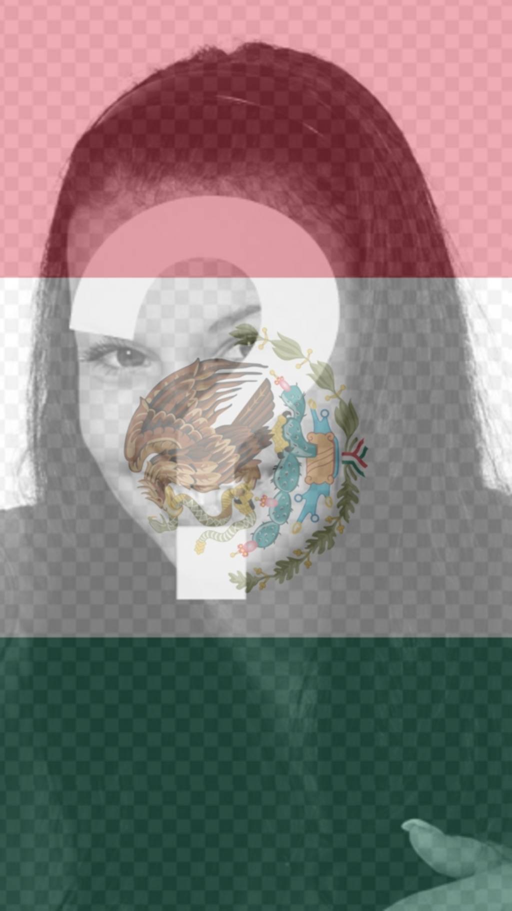 Background for your mobile phone with the flag of Mexico as a filter with your photo ..