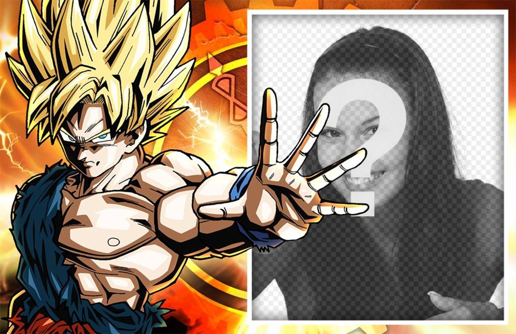 Photo effect with Goku as super sayayin to edit with your photo ..