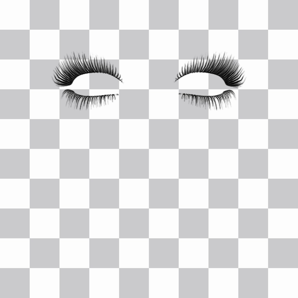 Put a eyelashes on your photos with this free effect