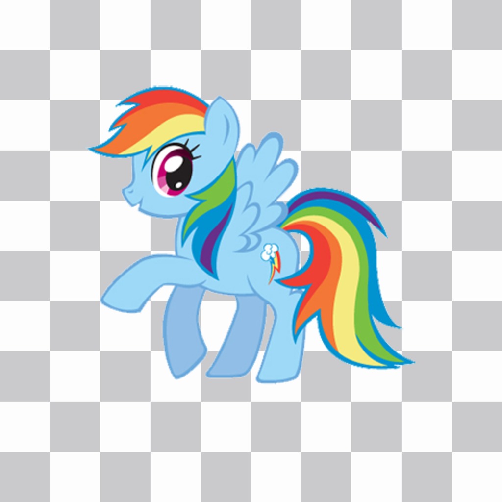 Decorative Sticker for photos with Rainbow Dash of My Little Pony ..