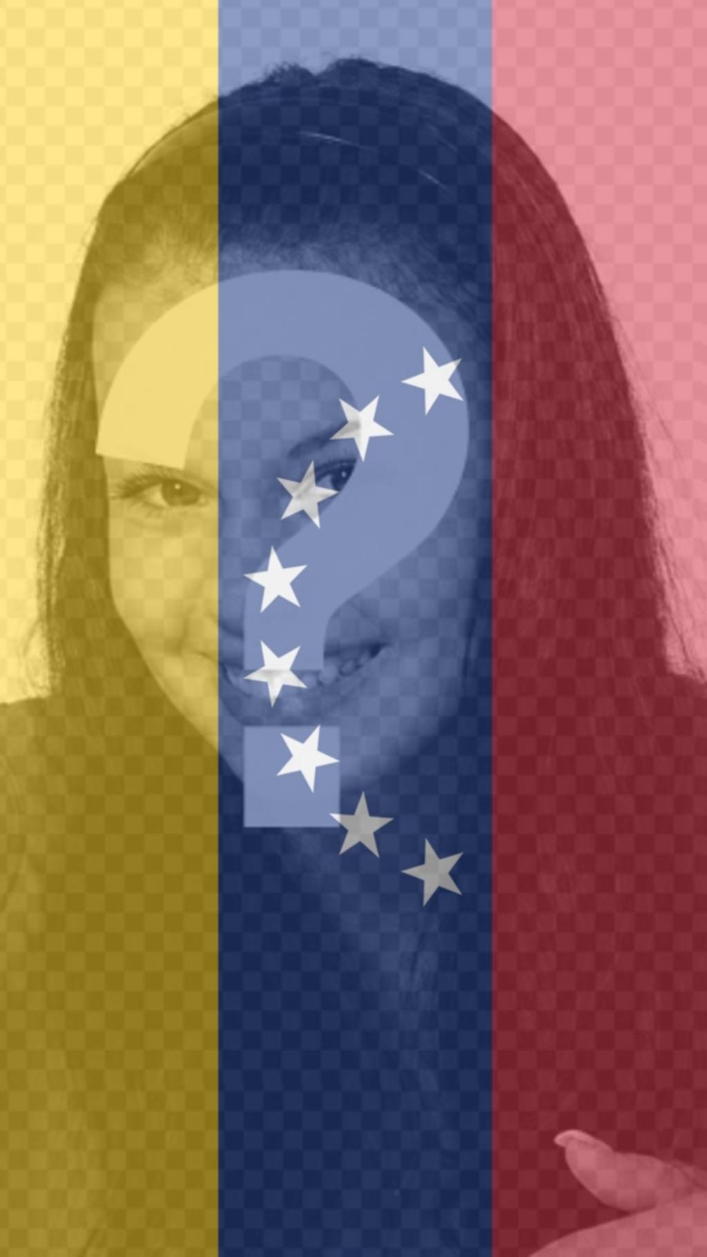Photo effect with the flag of Venezuela to put as background on your mobile ..
