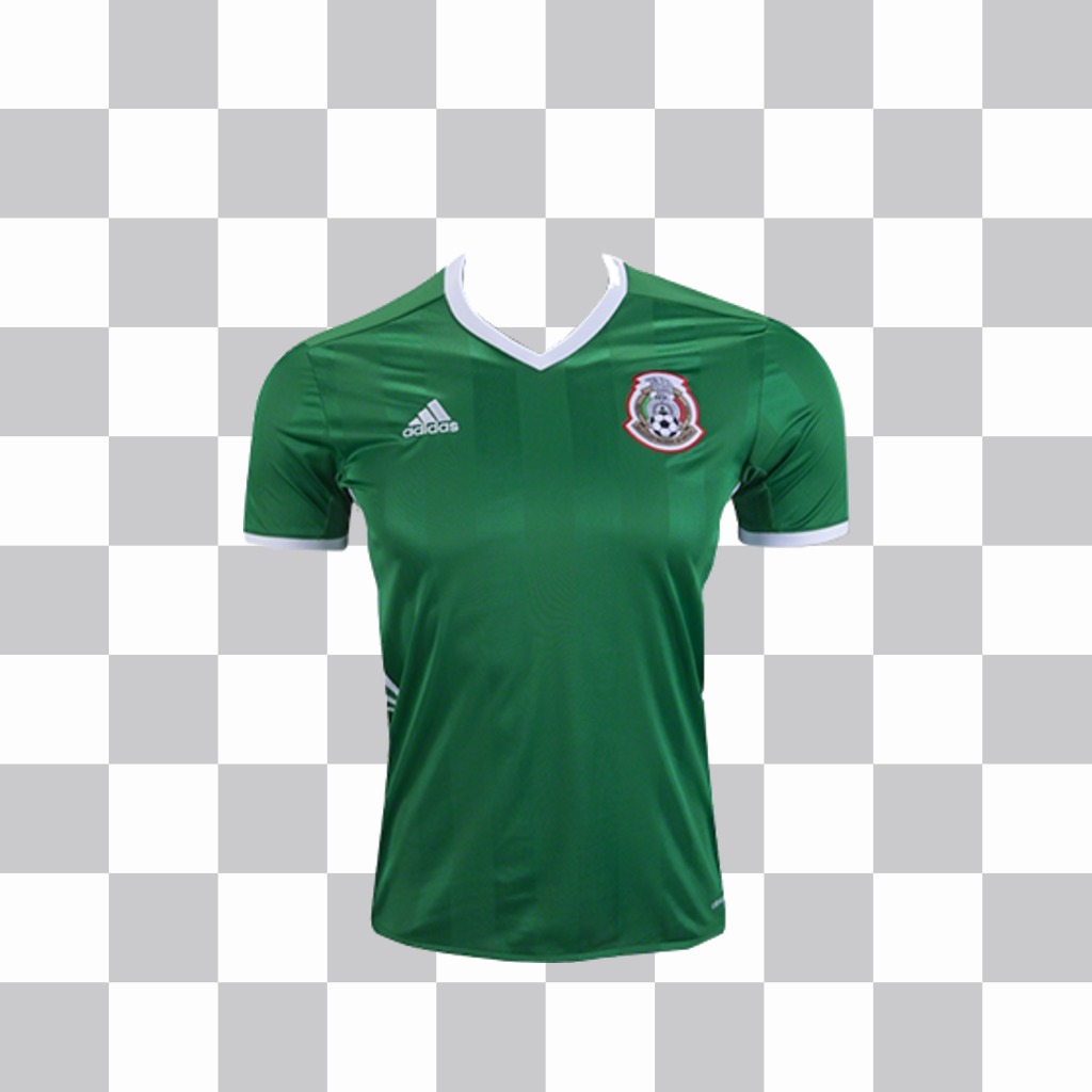 Official shirt of the football team of Mexico to paste in your photos ..