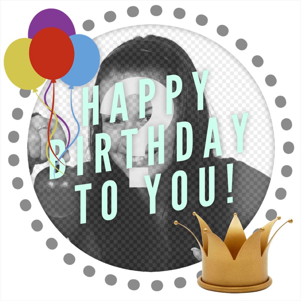 Editable frame to celebrate a birthday decorating your profile picture ..