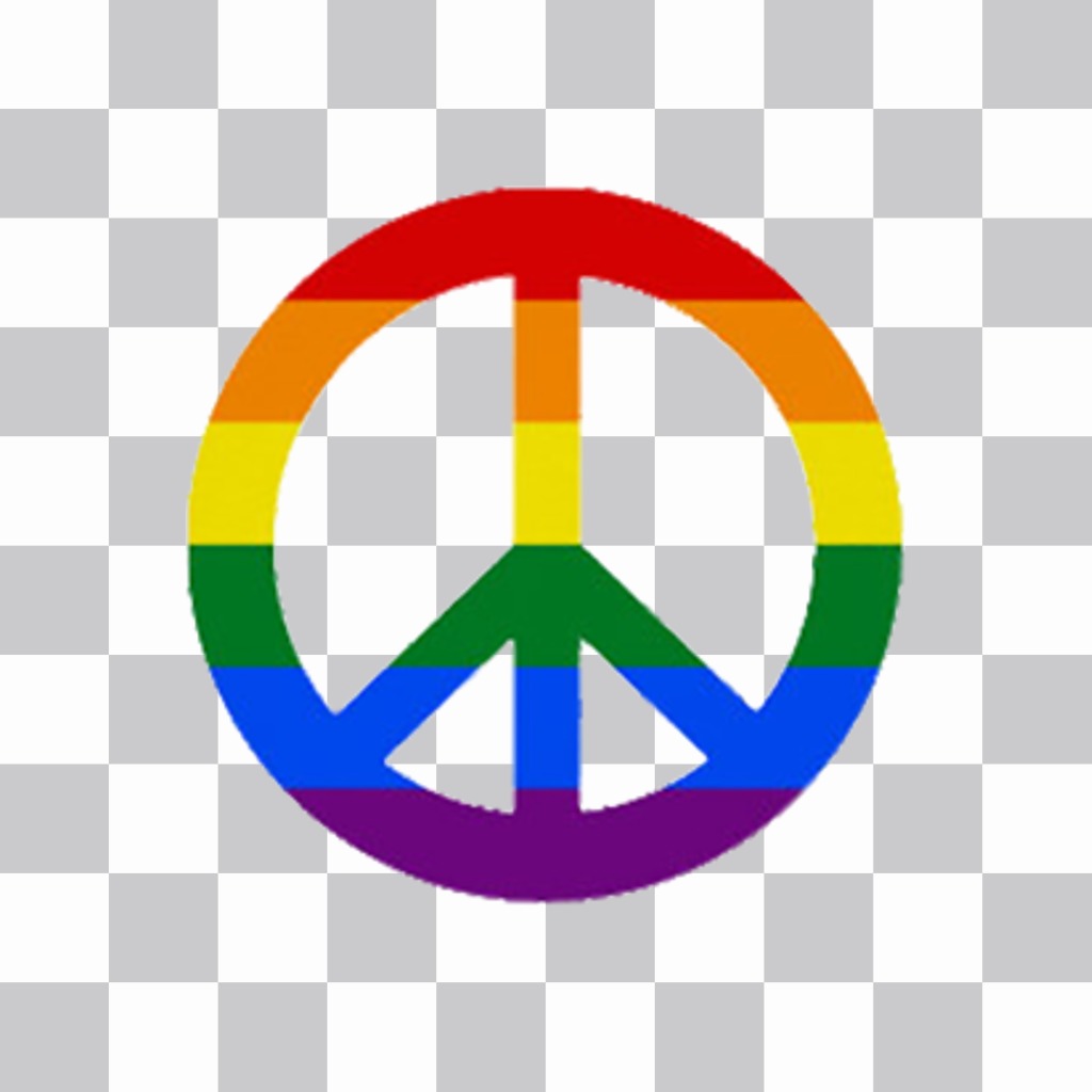 Symbol of Peace and Love with the colors of the rainbow to decorate your photos ..