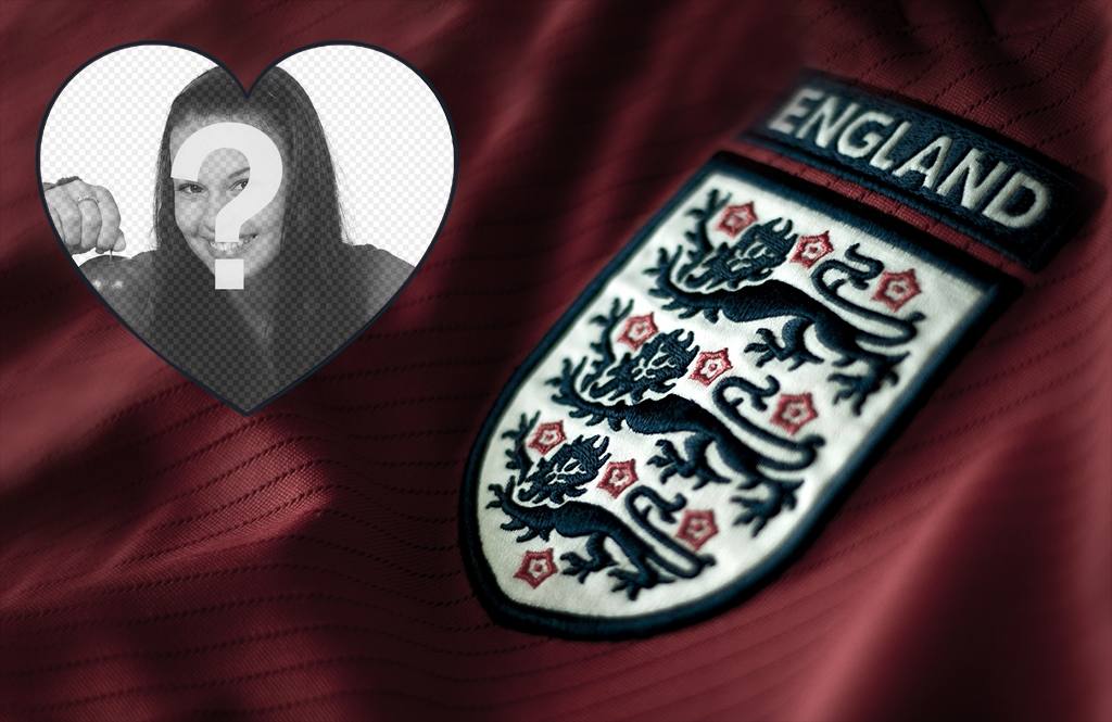 Shirt and shield of the England football team to edit with your photo ..