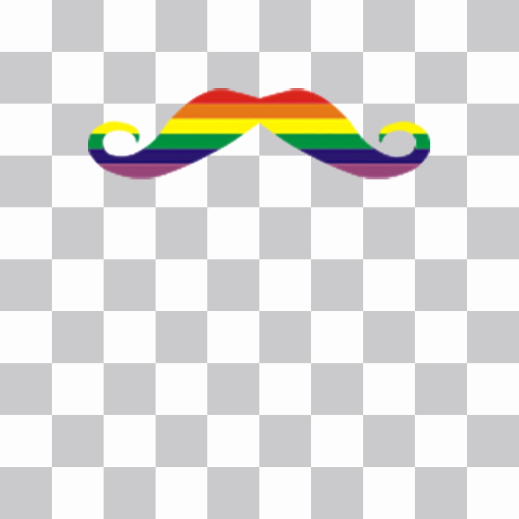 Put a mustache on your photos with the colors of the rainbow with this effect ..