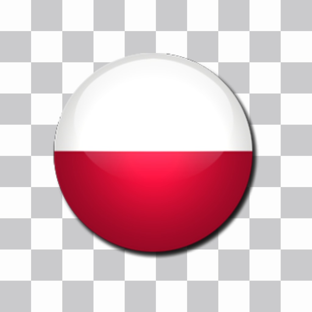 Poland flag in circleshaped to paste in your pictures