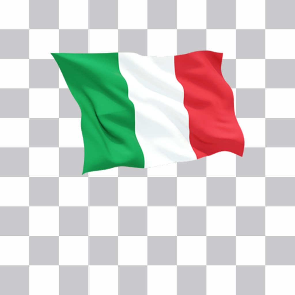 Flag of Italy waving to paste as a sticker on your photos ..