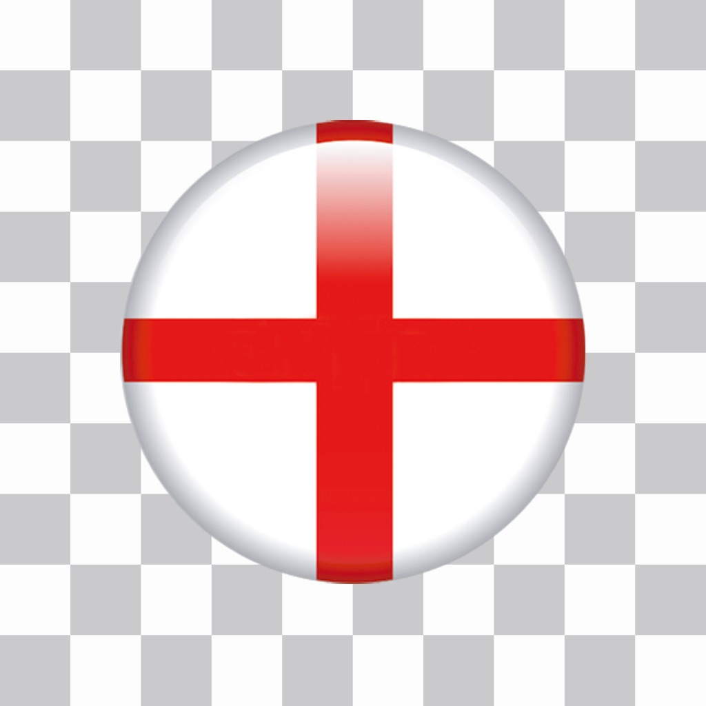England flag button-shaped to paste on the pictures ..