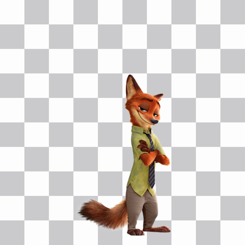Paste Nick Wilde, the fox of Zootopia in your photos with this effect ..
