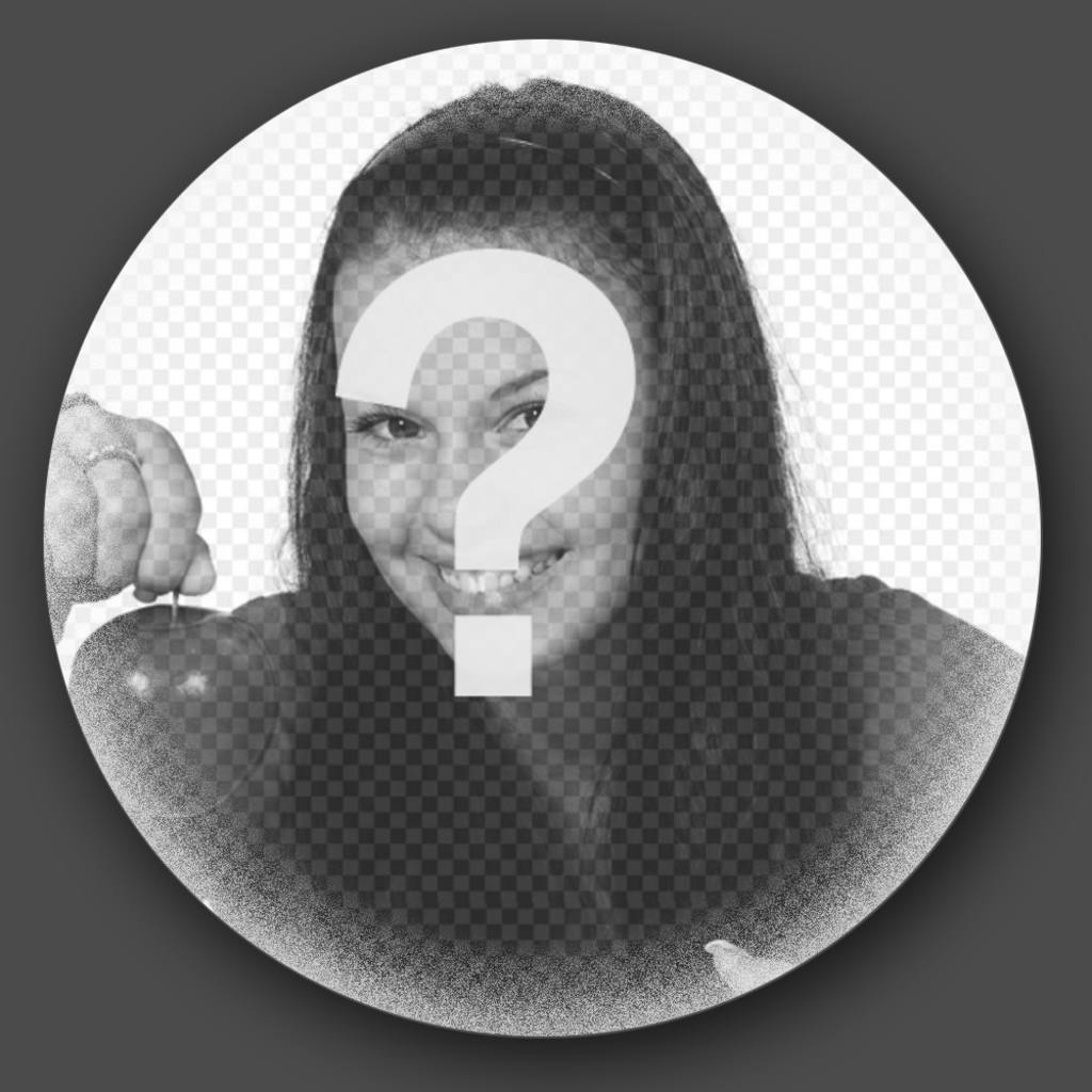 Shaped circle frame to your photos with a glass effect ..