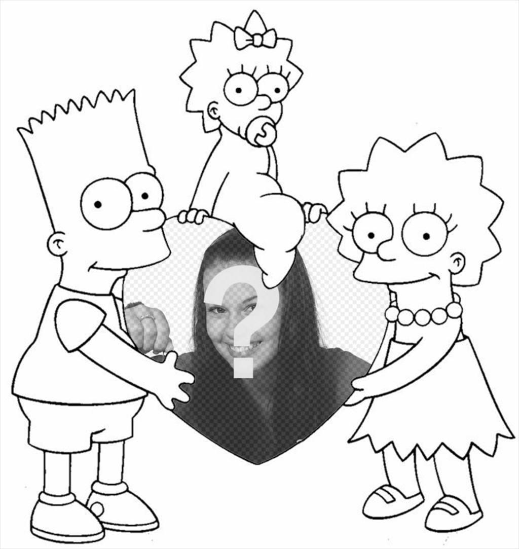 Photomontage to coloring of The Simpsons where you can add your photo ..