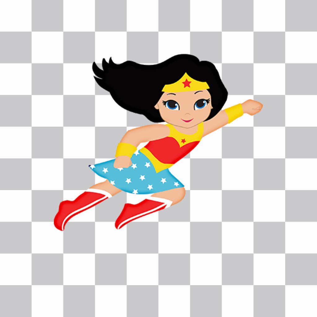 Wonder Woman as a sticker to add on your photos for free ..