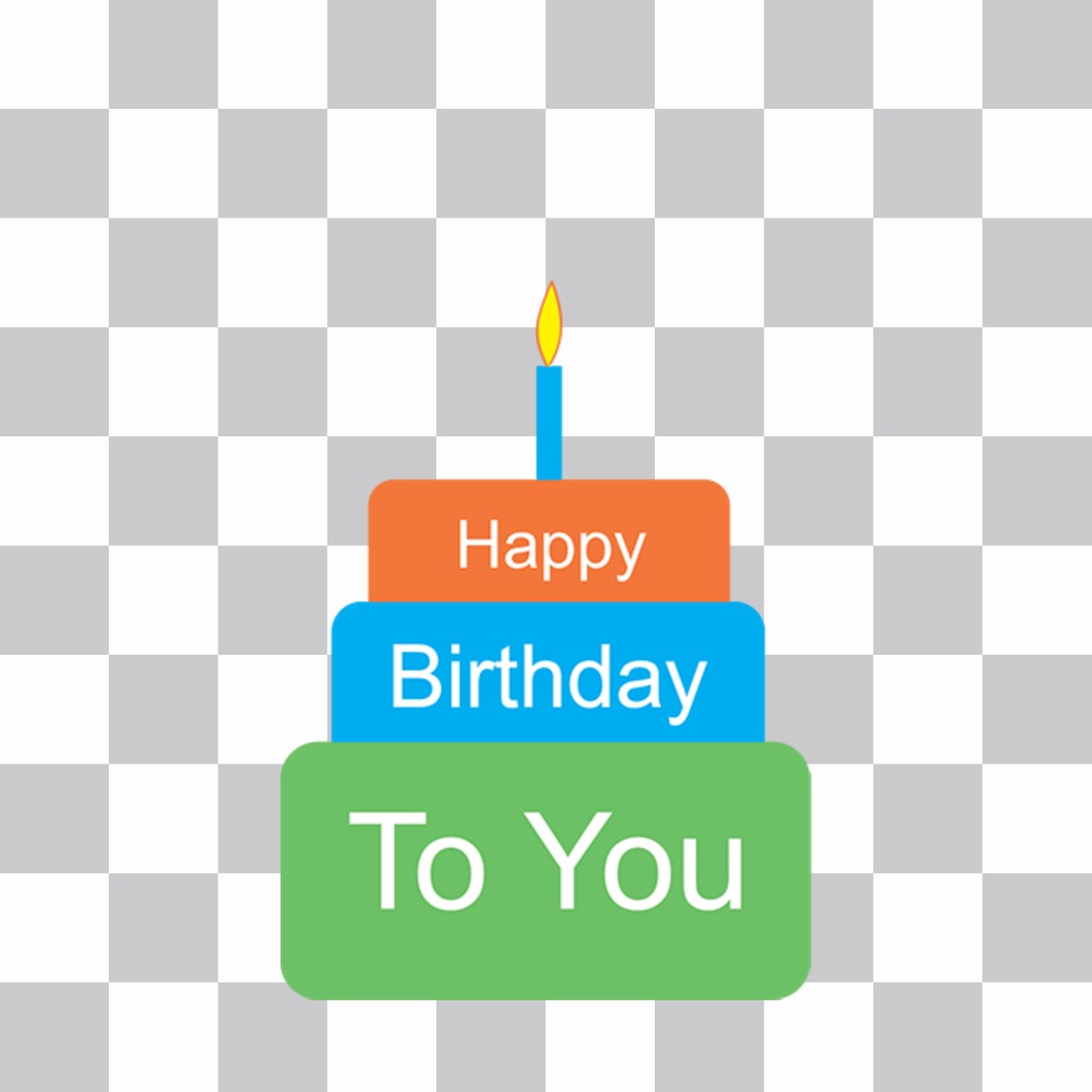 Clip art of a birthday cake to paste as sticker in your photos ..