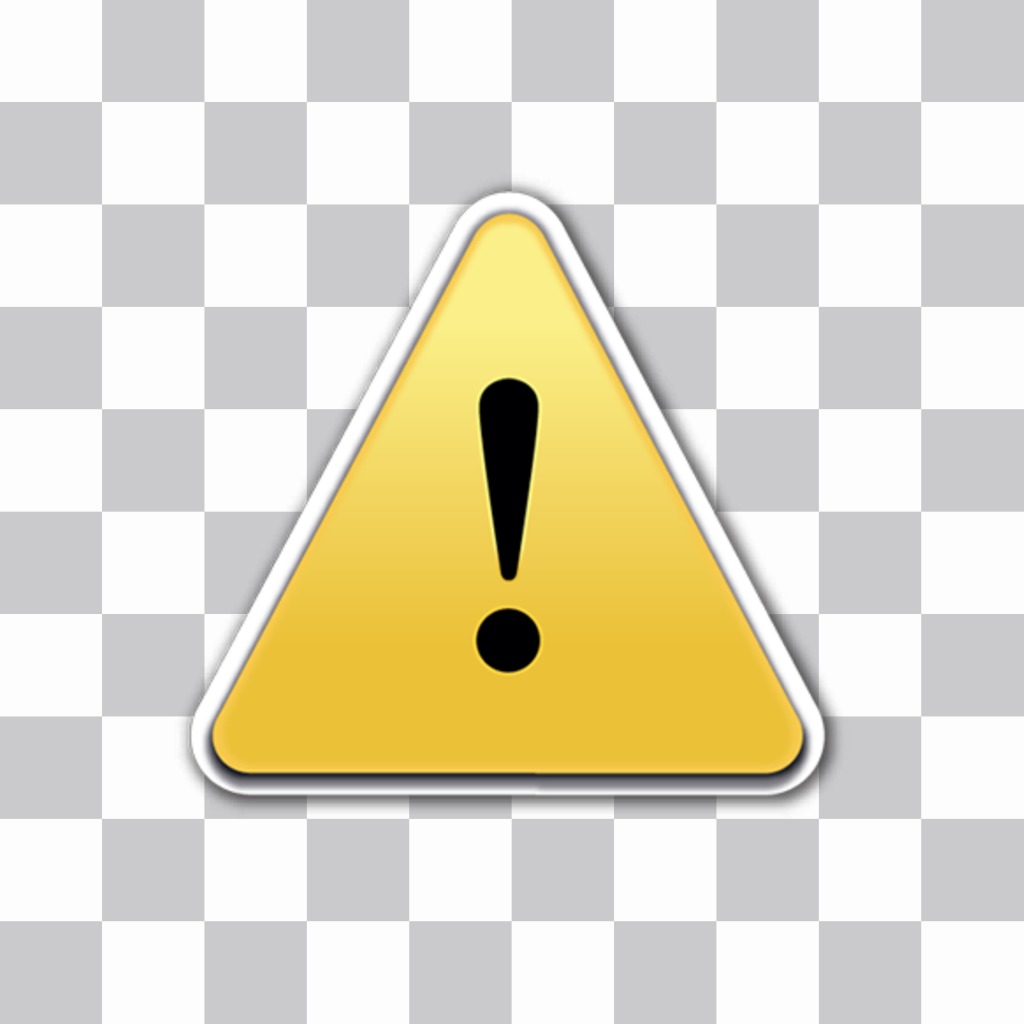 WARNING emoticon that you can paste on your photos for free ..
