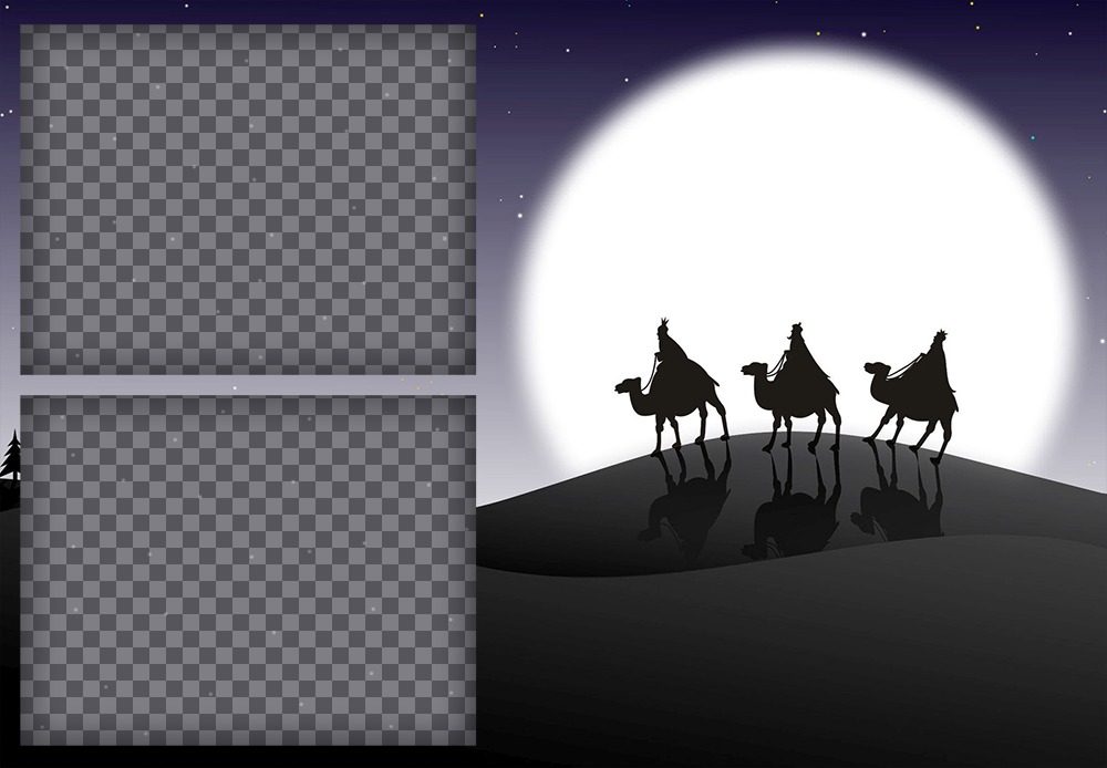 Photo collage with the Magi that you can modify with your photos ..