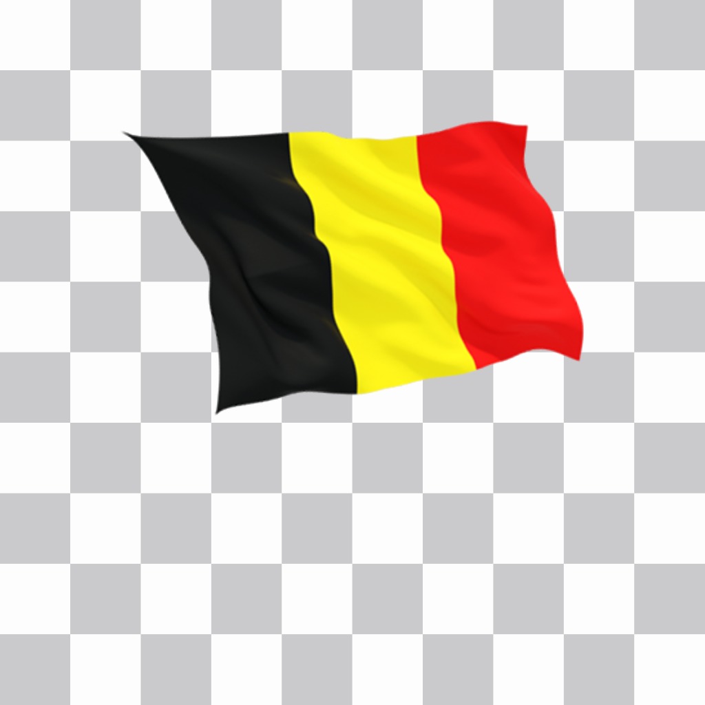Sticker for photos with the flag of Belgium with realistic style ..