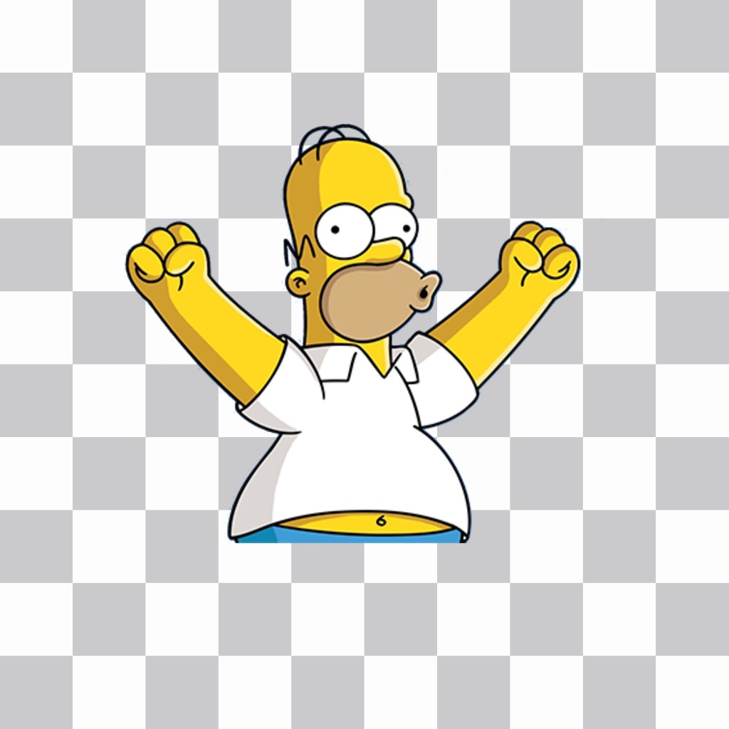 Paste Homer Simpson celebrating anywhere on your photos ..
