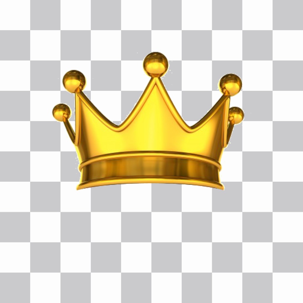 Put a gold crown of King in your photos as a decorative sticker ..