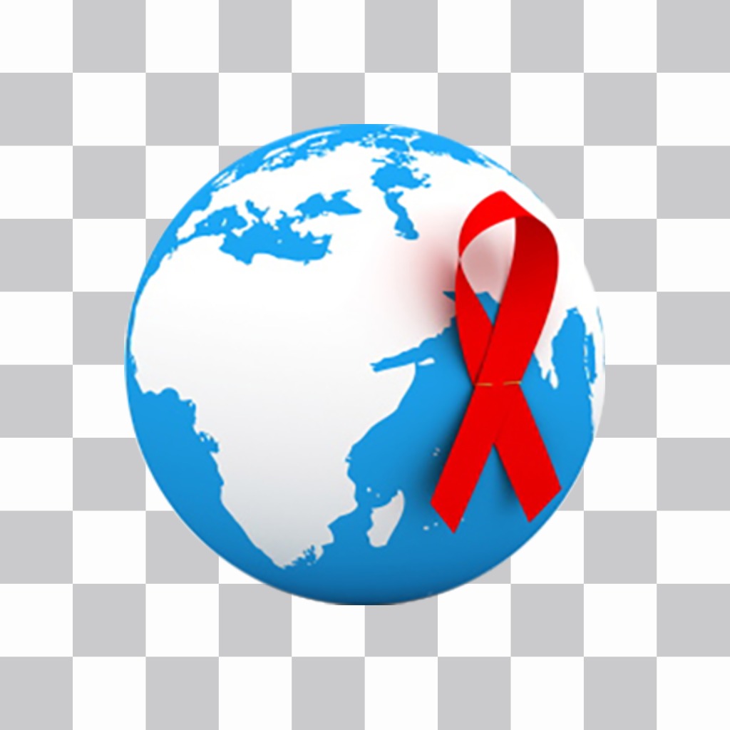 Sticker to promote the fight against HIV / AIDS by adding it on your photos ..