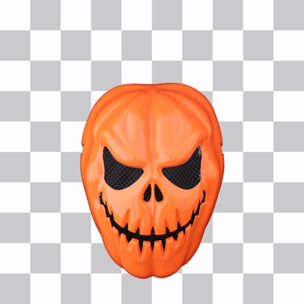 Pumpkin mask to disguise yourself in your photos online ..