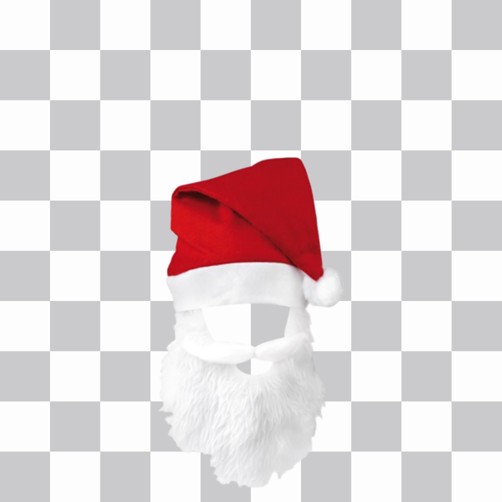 Hat and beard of Santa Claus to dress up online with your photos ..