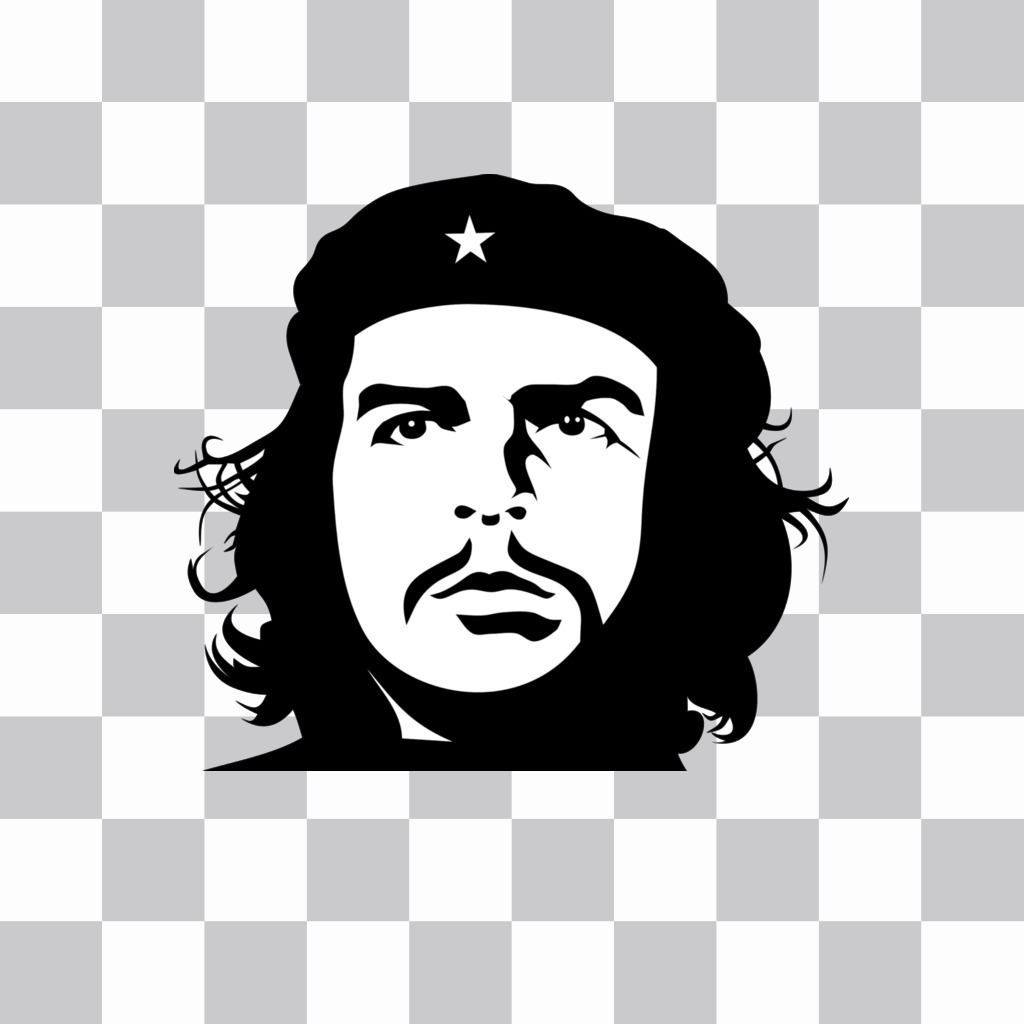 Effect of Che Guevaras face in black and white 