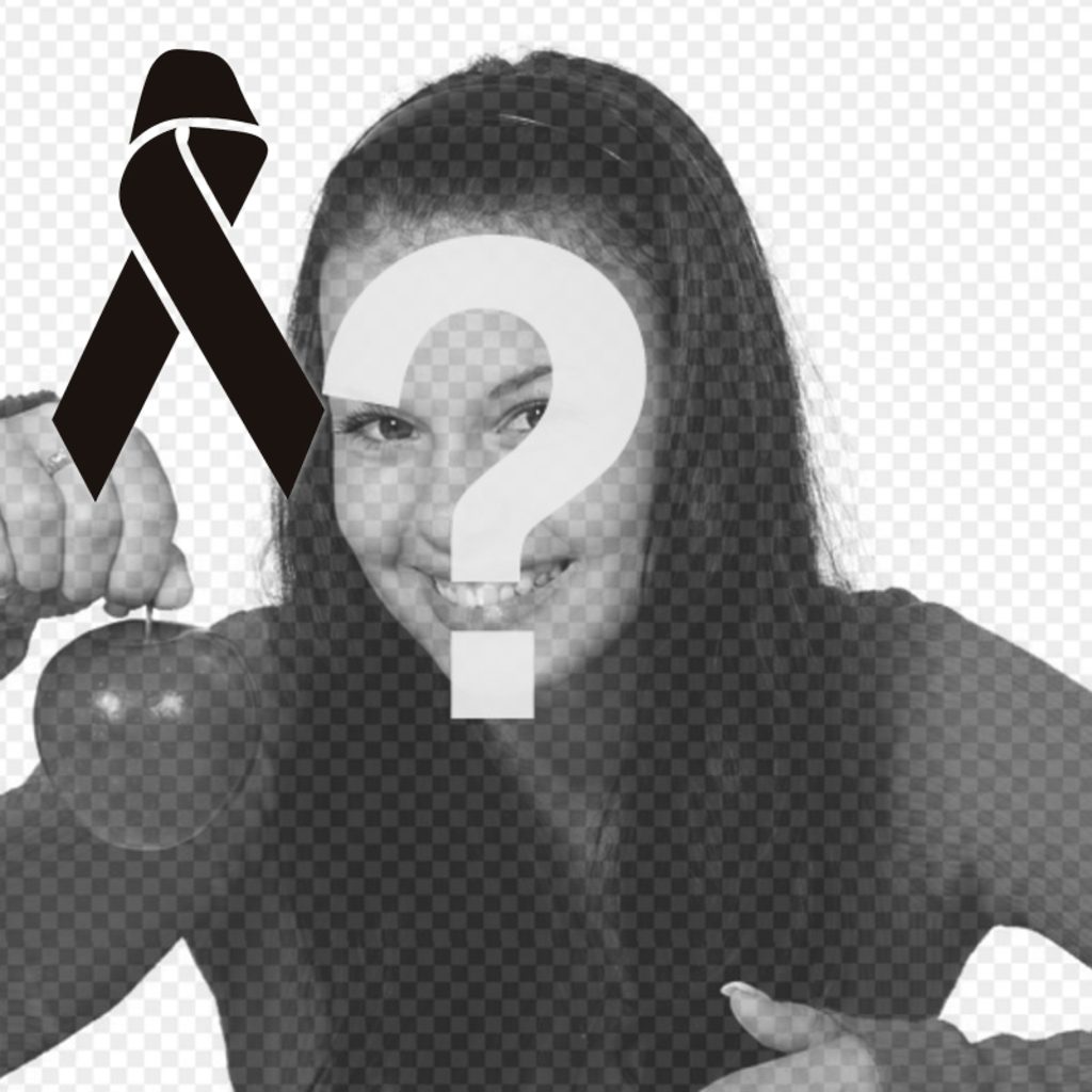 Put a black ribbon on your photos online