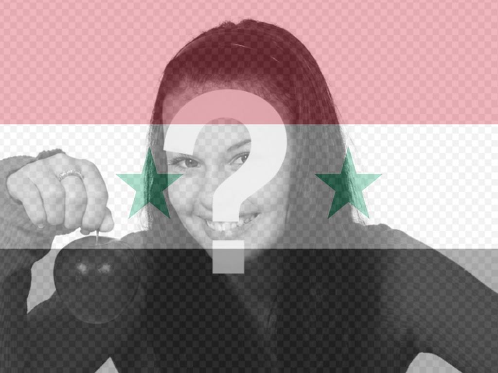 Photomontage of the Syrian flag for your photo ..